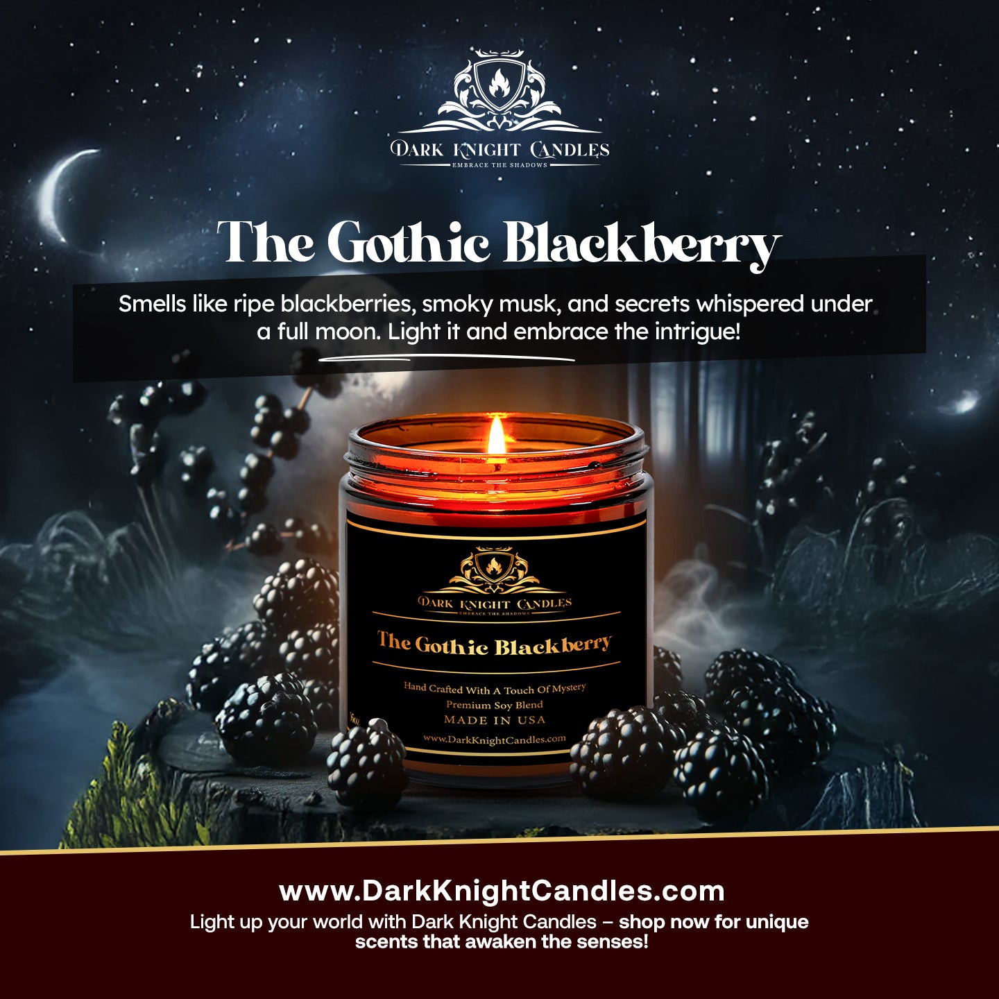 The Gothic Blackberry Candle
