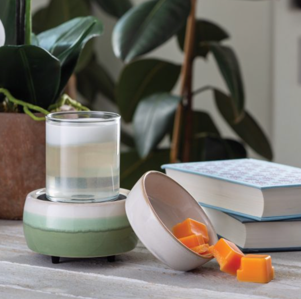Matcha Latte Candle Warmer and Dish