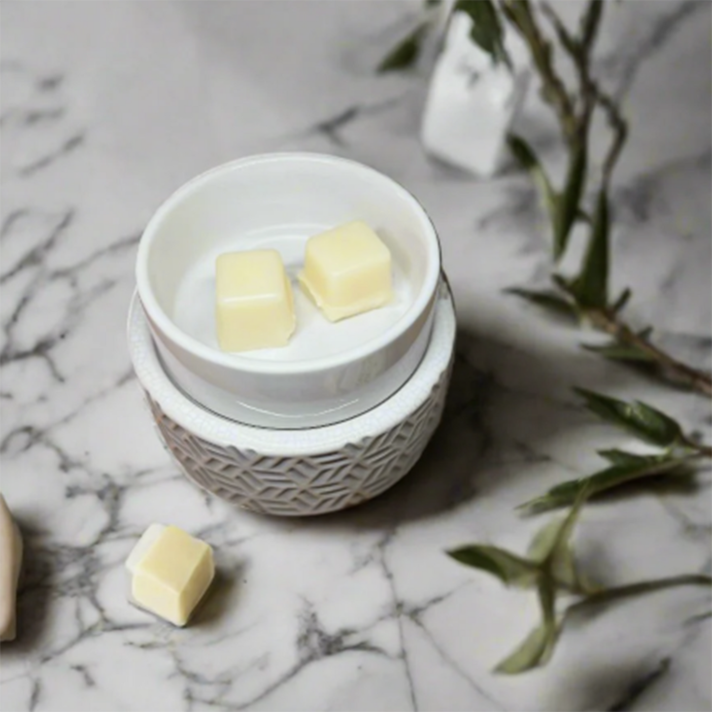 Stone Hexagon Candle Warmer & Dish