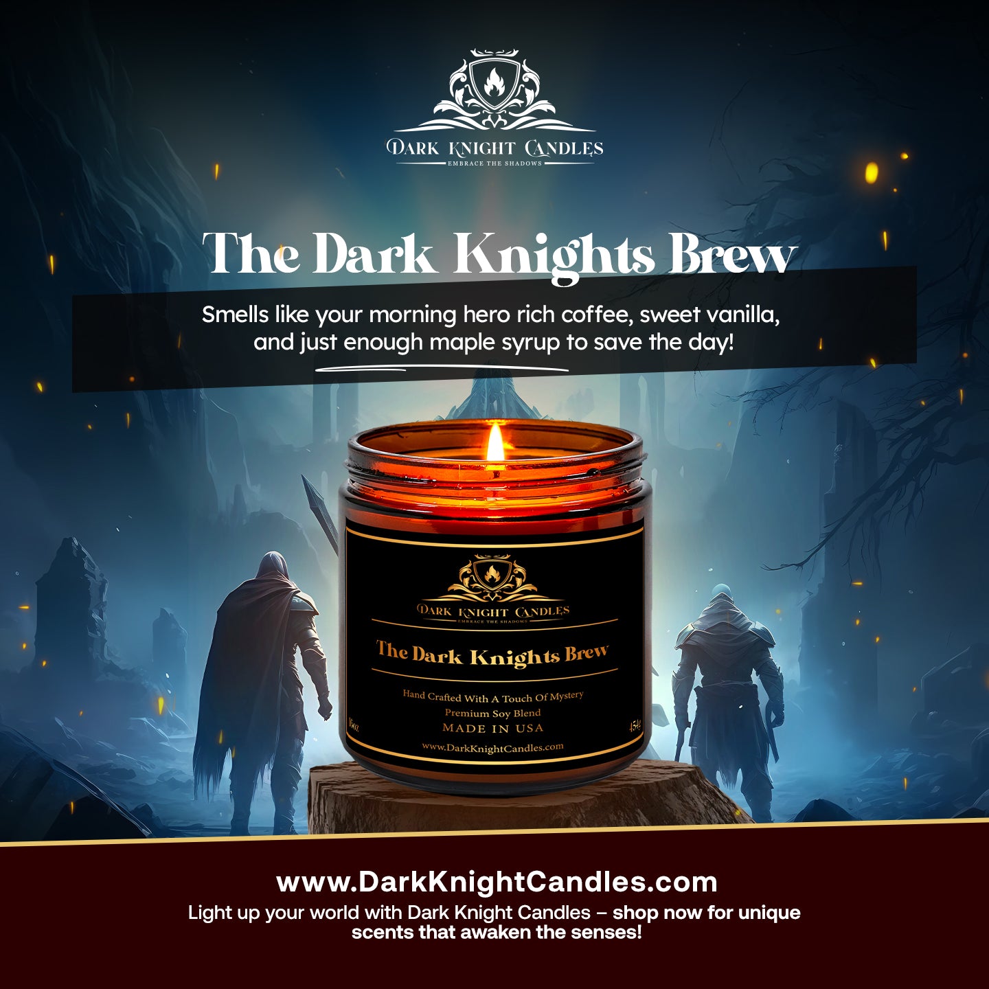 The Dark Knights Brew Candle