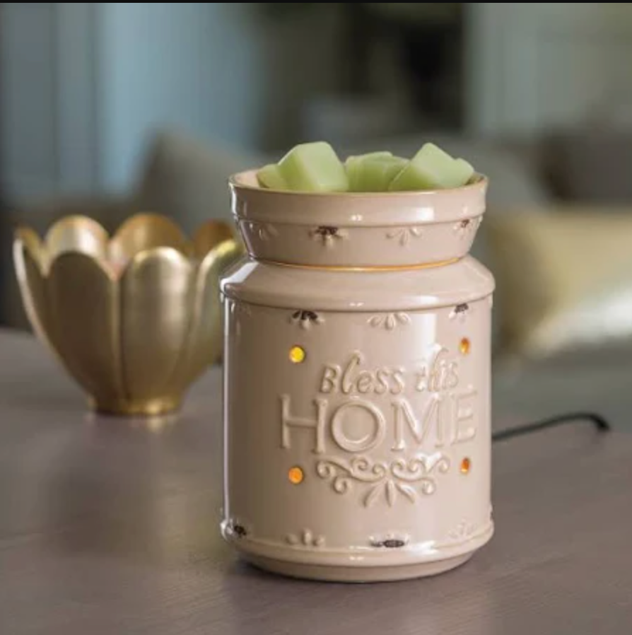 Bless This Home Candle Warmer and Dish