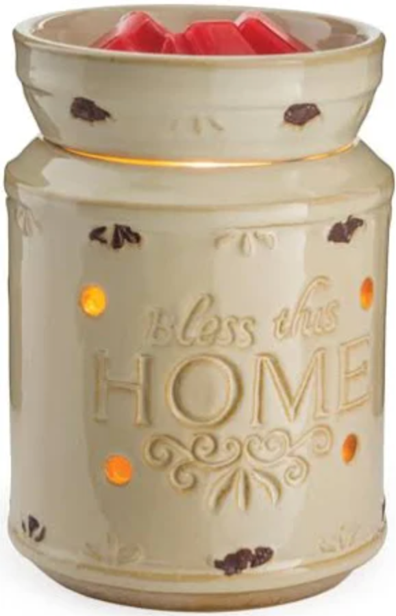 Bless This Home Candle Warmer and Dish