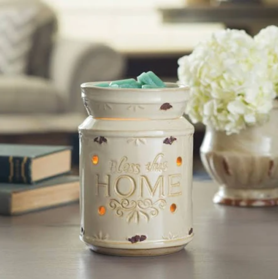 Bless This Home Candle Warmer and Dish