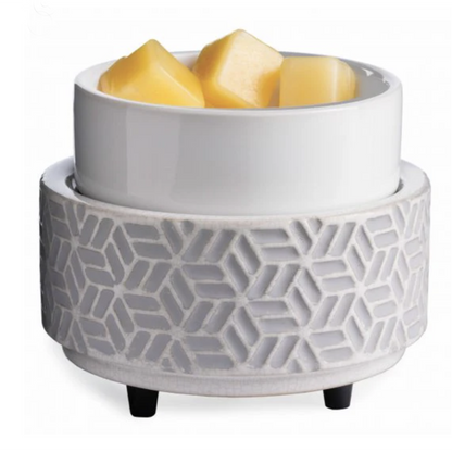 Stone Hexagon Candle Warmer & Dish